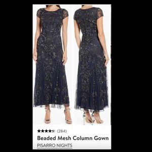 Mother Of The Bride Dress Pisarro Nights Beaded Mesh Column Gown